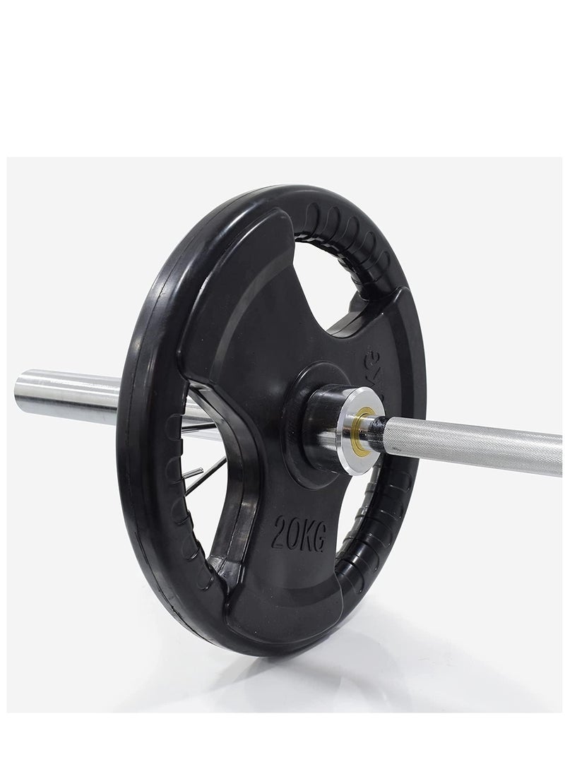 Sky Land Fitness Olympic Weight Plate With Rubber Finish| Barbell Weight Plate Disc For Lifting & Strength Training, 20kg  - Image 3