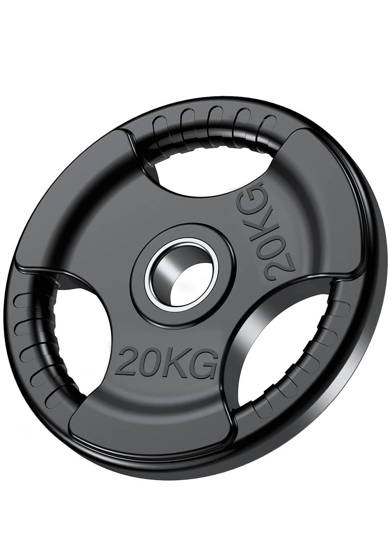 Sky Land Fitness Olympic Weight Plate With Rubber Finish| Barbell Weight Plate Disc For Lifting & Strength Training, 20kg  - Image 1