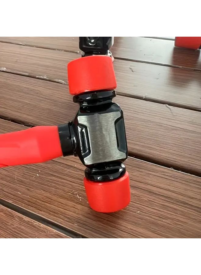 Red Cast Iron Installation Hammer Soft Rubber Head No Rebound - Image 4