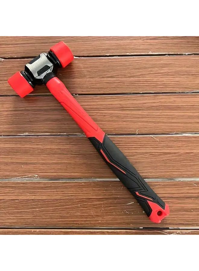 Red Cast Iron Installation Hammer Soft Rubber Head No Rebound - Image 5