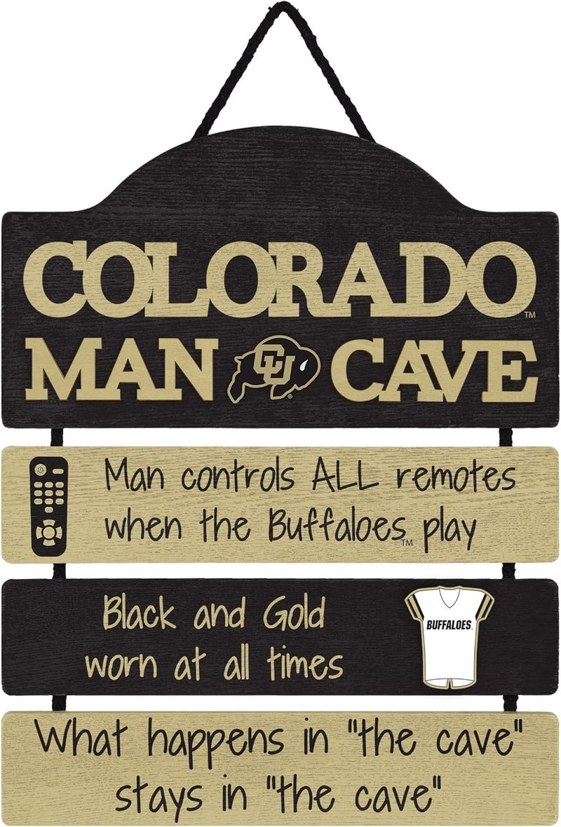 FOCO NCAA Team Logo Mancave Man Cave Hanging Wall Sign - Image 1