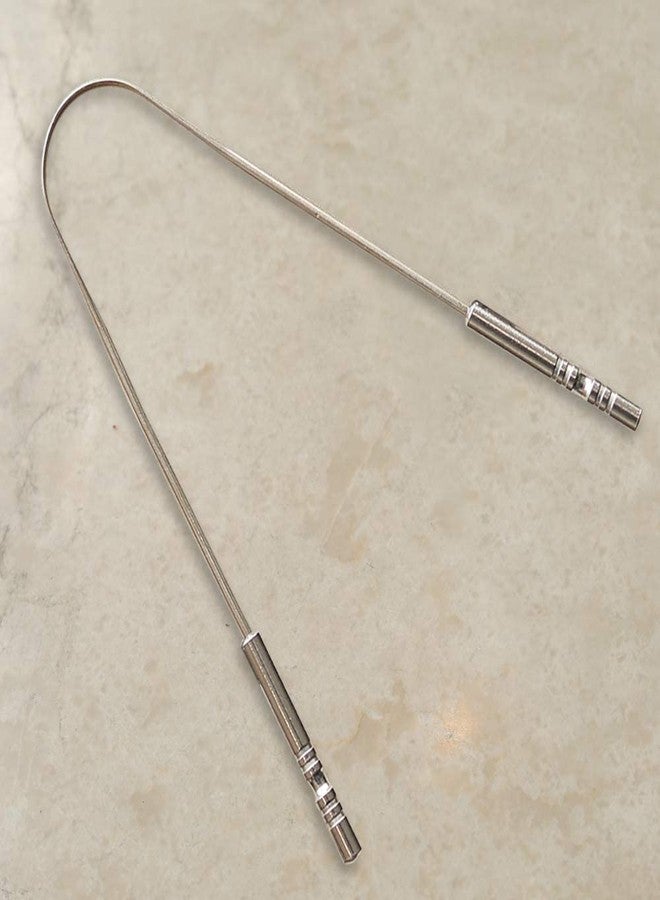 إيفن منظف لسان من قطعتين للرجال والنساء، مصنوع من الفولاذ المقاوم للصدأ النقي، لنَفَسٍ منعش، وتحسين حاسة التذوق، وإزالة البكتيريا. (فولاذ، قطعتان، M1) - Image 5