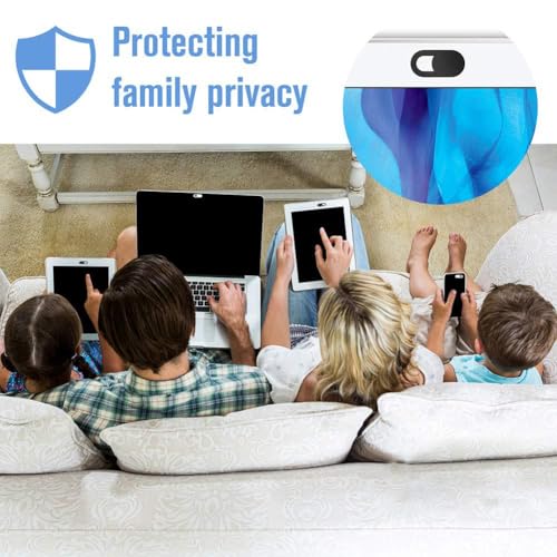 Mizi Webcam Privacy Cover Slide [6 Pack], Cute Camera Blocker Sticker, Protect Your Privacy and Security for Computer, Laptop, Tablets & Phones - Cat - Image 4