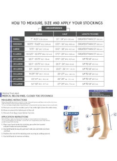 Truform Truform 20-30 mmHg Compression Stockings for Men and Women, Knee High Length, Closed Toe, Beige, Large  - Image 2