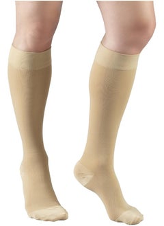 Truform Truform 20-30 mmHg Compression Stockings for Men and Women, Knee High Length, Closed Toe, Beige, Large  - Image 4