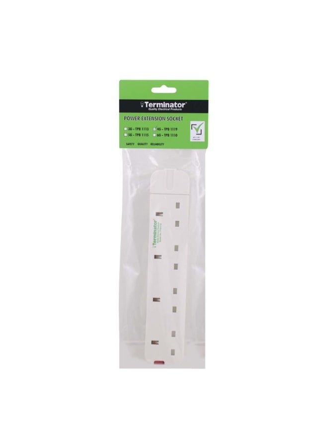 Terminator TPB‑1119 – 4‑Way UK Extension Socket Kit (No Cable) - Image 2