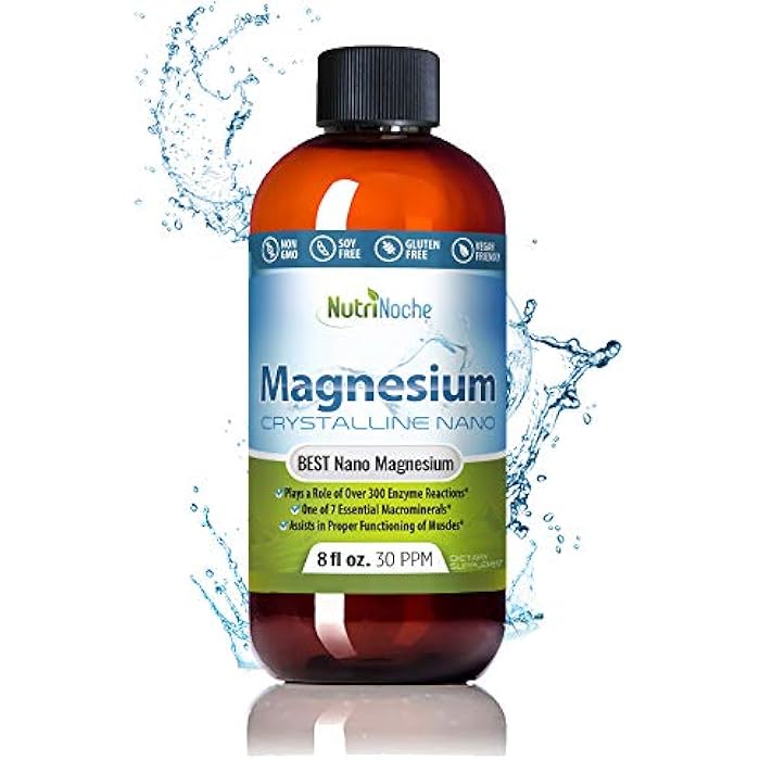NutriNoche Liquid Magnesium by NutriNoche– 99.99% Ultra Pure Crystalline Nano Drops for Maximum Absorption & Bioavailability - Magnesium Glycinate Liquid Alternative - Supports Sleep Calm Energy Muscles Nerves - Image 1