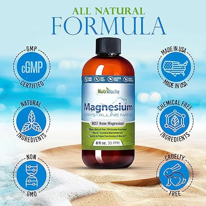 NutriNoche Liquid Magnesium by NutriNoche– 99.99% Ultra Pure Crystalline Nano Drops for Maximum Absorption & Bioavailability - Magnesium Glycinate Liquid Alternative - Supports Sleep Calm Energy Muscles Nerves - Image 2