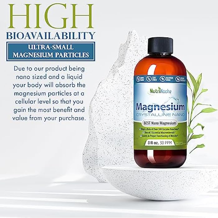 NutriNoche Liquid Magnesium by NutriNoche– 99.99% Ultra Pure Crystalline Nano Drops for Maximum Absorption & Bioavailability - Magnesium Glycinate Liquid Alternative - Supports Sleep Calm Energy Muscles Nerves - Image 4