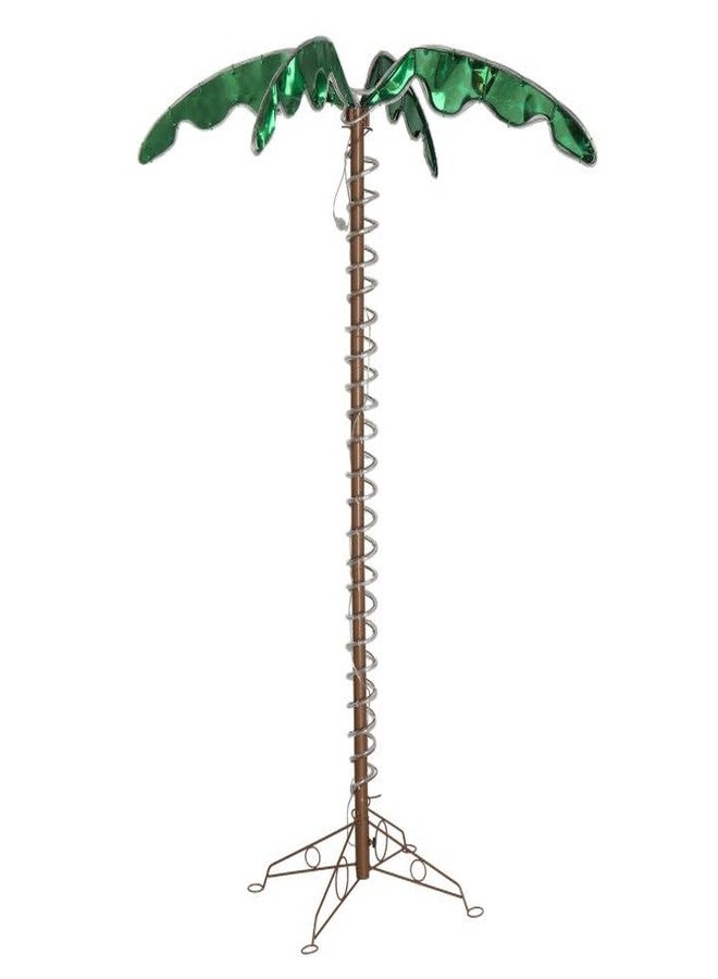 VINGLI 5FT Lighted Palm Tree for Outside Patio Christmas Trees for Outdoor Decorations LED Artificial Palm Tree for Pool Lawn Party - Image 1