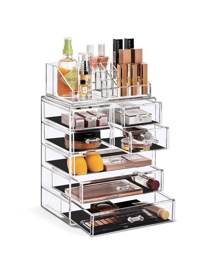 Sorbus Acrylic Cosmetics Makeup and Jewelry Storage Case Display Set (Set Style 1) - Image 1