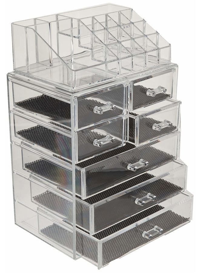 Sorbus Acrylic Cosmetics Makeup and Jewelry Storage Case Display Set (Set Style 1) - Image 4