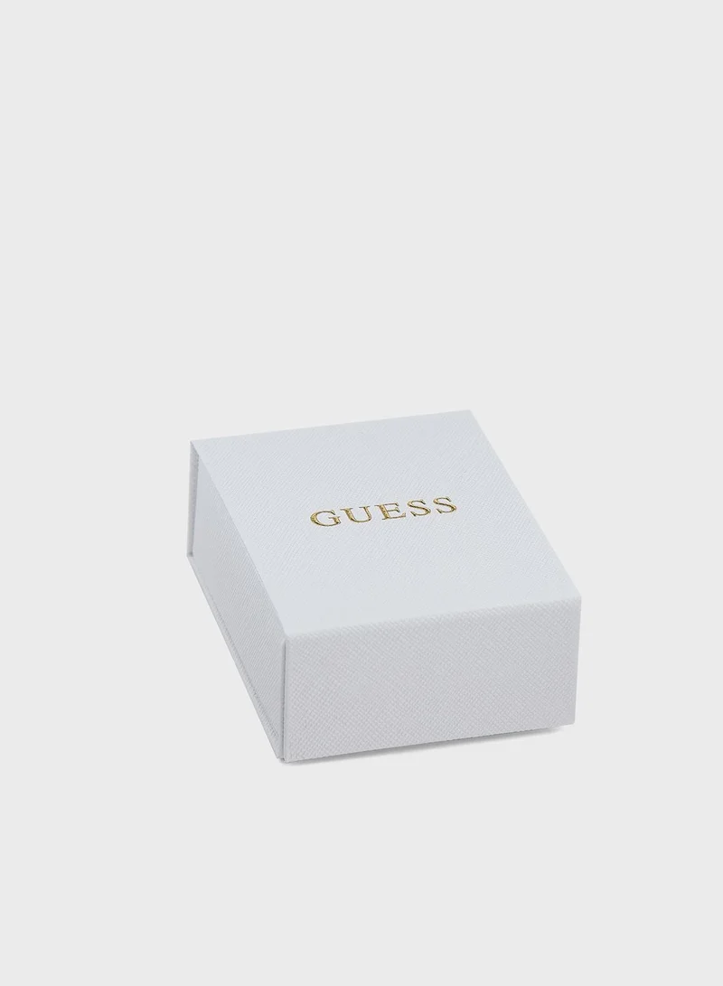 GUESS Double Heart Paperlinks Chain Necklace