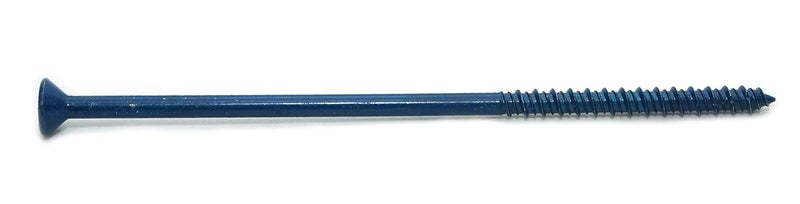 CONFAST 1/4" x 6" Blue Flat Phillips Concrete Screw Anchor with Drill Bit for Anchoring to Masonry, Block or Brick (Box of 100) - Image 1