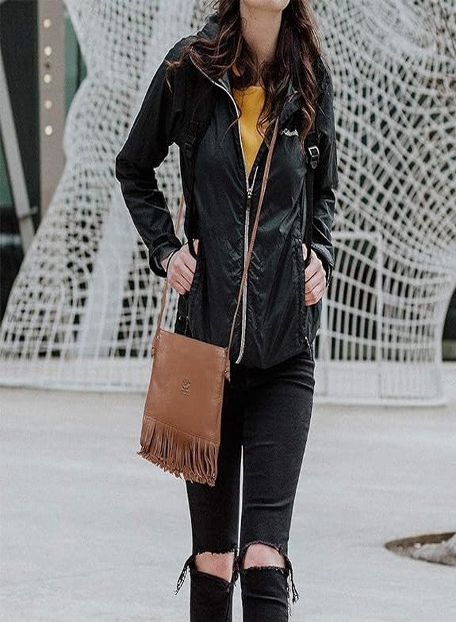 RUSTIC TOWN Full Grain Leather Fringe Shoulder Bag for Women - Latest Trendy Fashion Crossbody Sling Bag for Girls (Brown) - Image 2