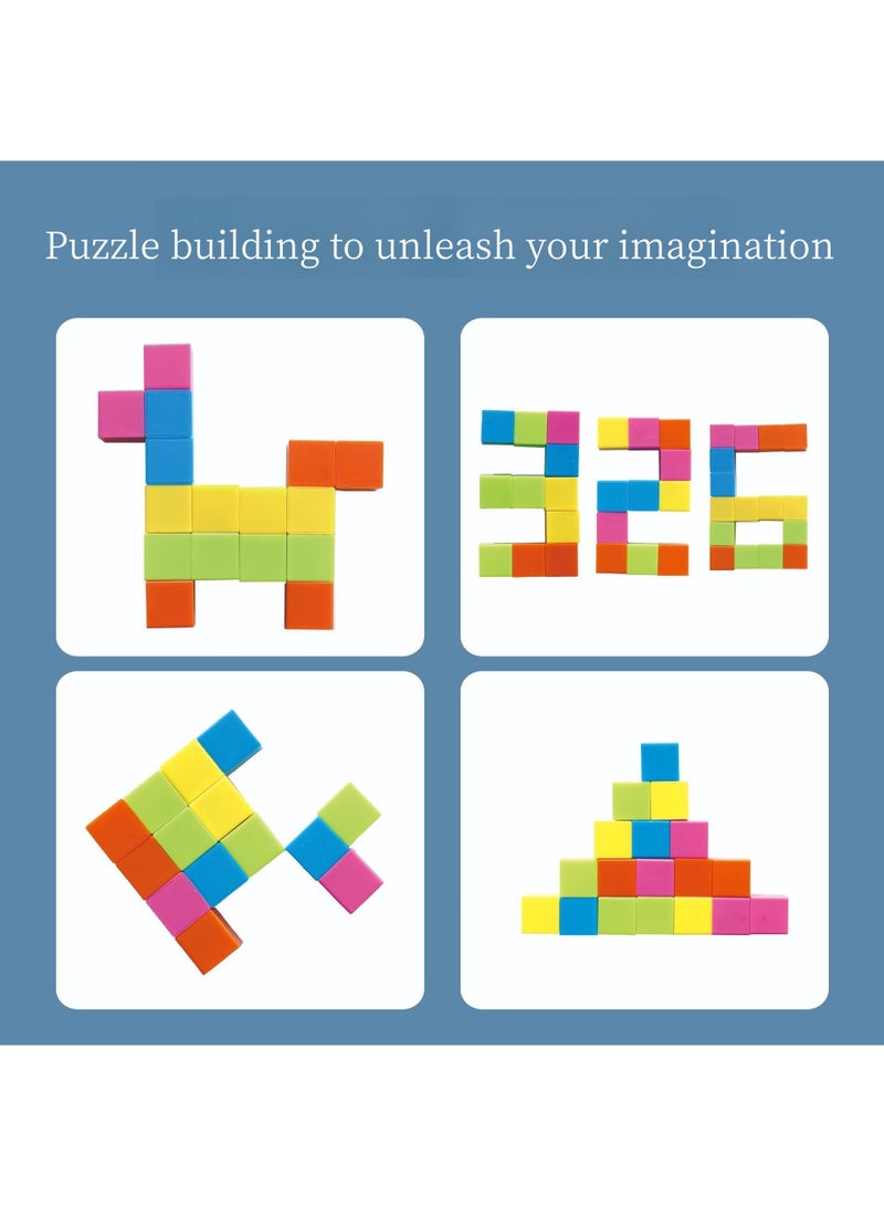 Beauenty 20pcs Magnetic Blocks for Toddler Toys, Large Magnetic Cubes Building Blocks Classroom Must Haves, Preschool Montessori Sensory Magnet Toys for 3 4 5 6 Year Old Boys and Girls - Image 3