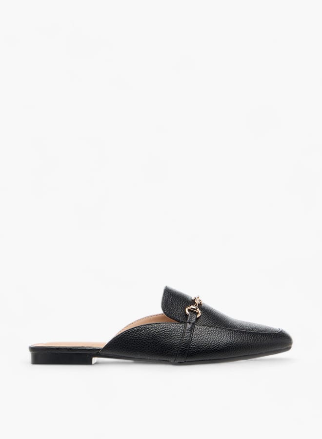 Flora Bella By Shoexpress Women Monogram Print Slip-On Mules  - Image 3