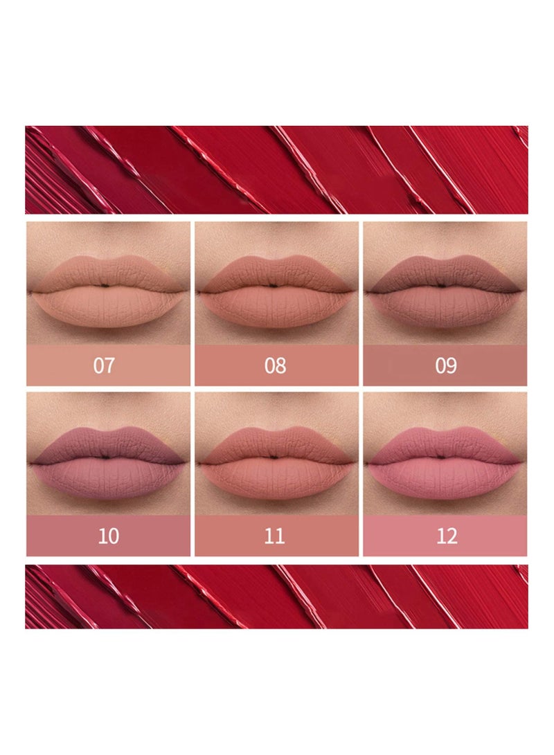 SYOSI 6 Pcs Nude Lipstick Set, Matte Liquid Lipstick Set Long-Lasting Wear Non-Stick Cup Not Fade Waterproof Lip Gloss Set for Women - Image 2