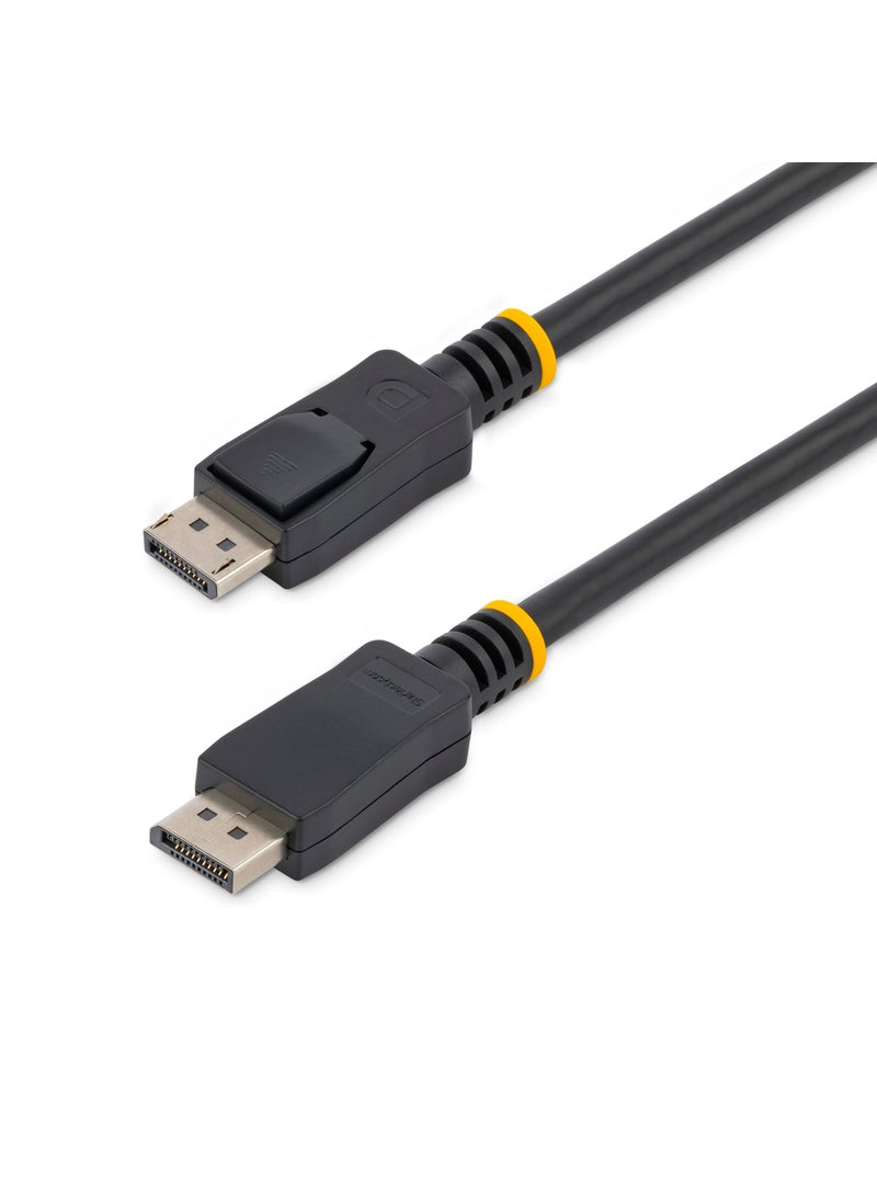 Startech.com StarTech.com 15 ft DisplayPort 1.2 Cable with Latches - 4K x 2K (4096 x 2160) @ 60Hz - DPCP & HDCP - Male to Male DP Video Monitor Cable (DISPLPORT15L), Black  - Image 1