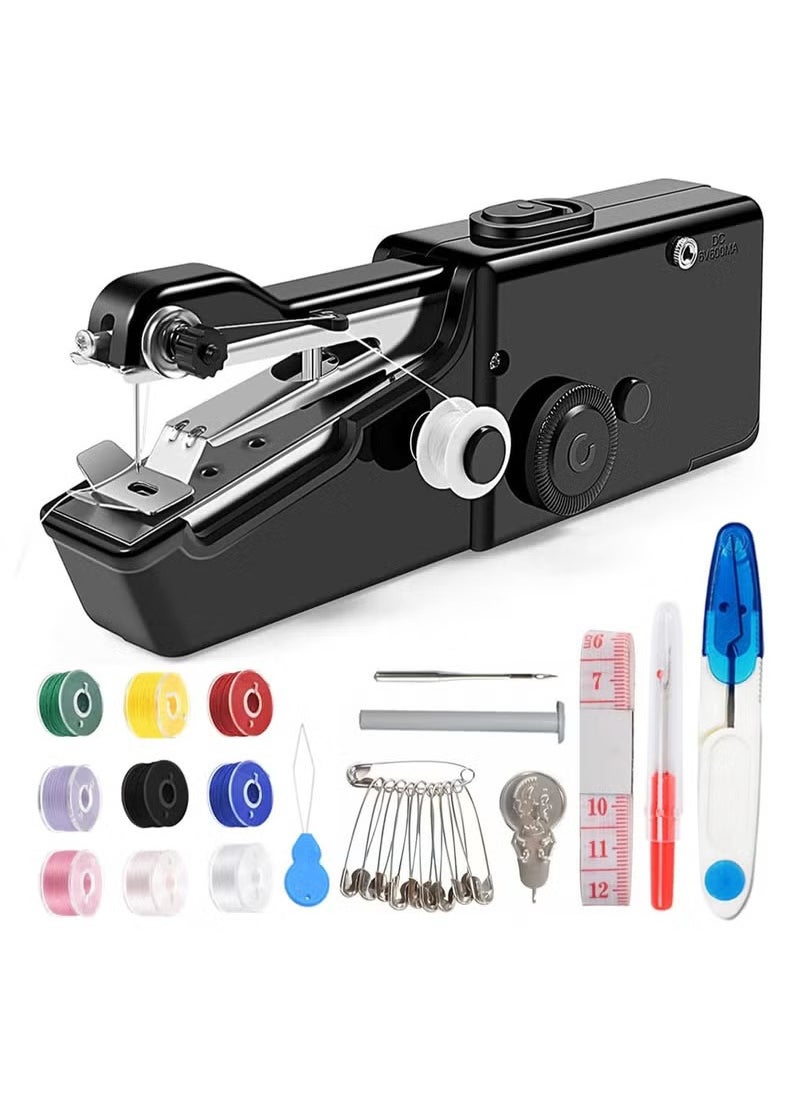 Arabest - Handheld Sewing Machine, Mini Sewing Machine Handheld for Adults Quick Stitching, Portable Sewing Machine with Sewing Kits for Clothes, Jeans, DIY, Home, Travel (White) - Image 1