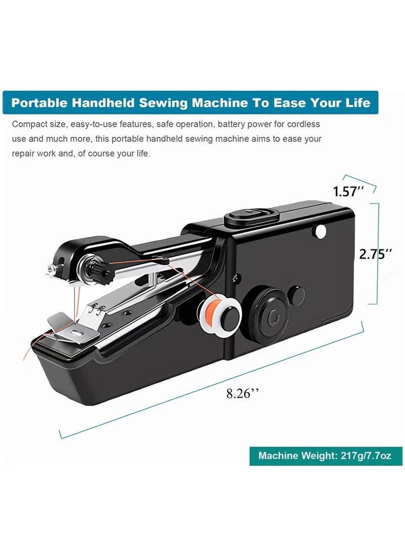 Arabest - Handheld Sewing Machine, Mini Sewing Machine Handheld for Adults Quick Stitching, Portable Sewing Machine with Sewing Kits for Clothes, Jeans, DIY, Home, Travel (White) - Image 1