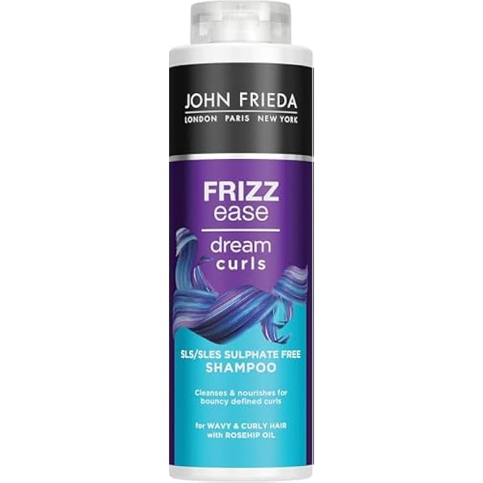 John Frieda FRIZZ EASE DREAM CURLS SHAMPOO 500ML, ANTI-FRIZZ SHAMPOO FOR CURLY AND WAVY HAIR, SLS/SLES SULPHATE FREE