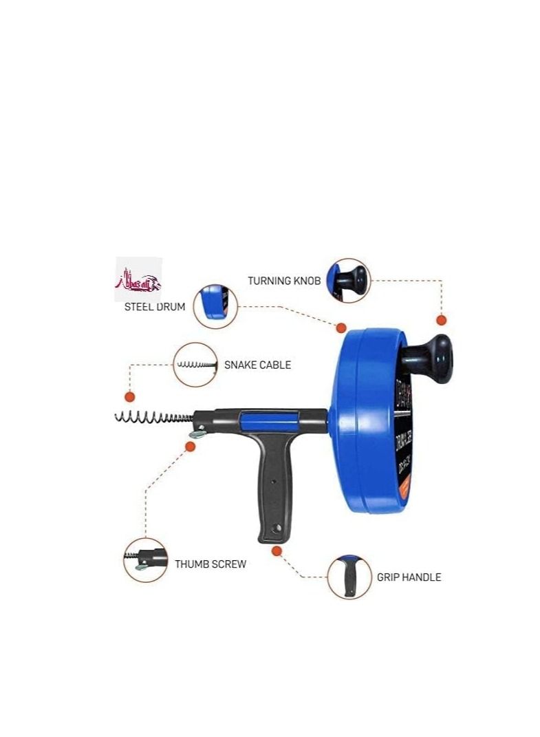 ABBASALI ¼ Inch 25 Feet Plumbing Snake Drain Auger Sink Snake Pipe Drain Cleaner for Bathroom Kitchen Sink Shower Drain.  - Image 4