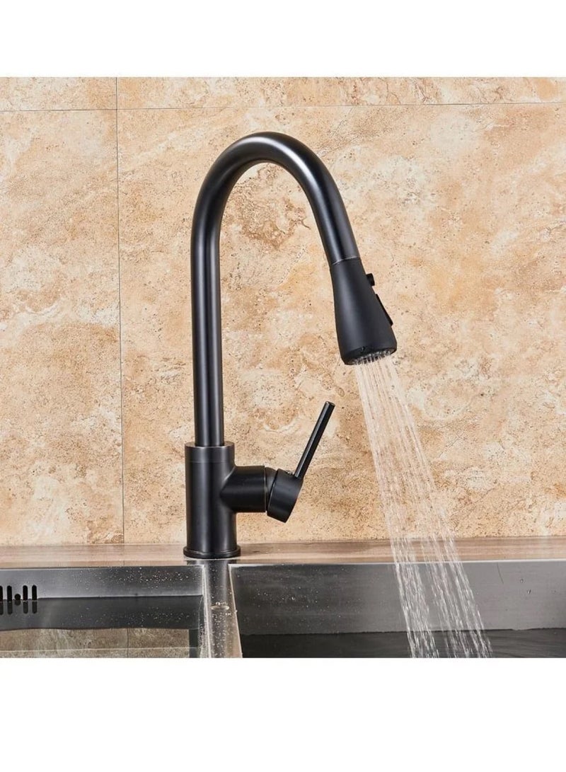 Kitchen Faucets with Pull down Sprayer Single Handle Kitchen Faucet 360° Stainless Kitchen Sprayer with 2 Spraying Modes - Image 2
