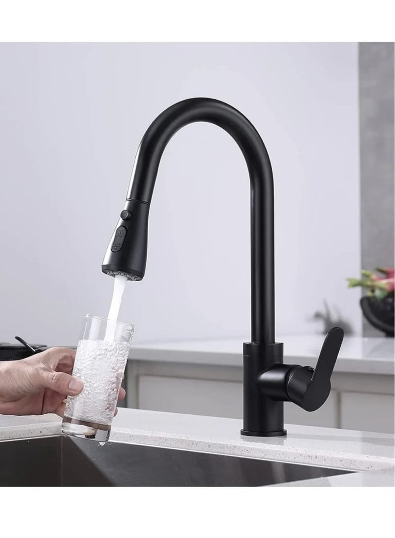 Kitchen Faucets with Pull down Sprayer Single Handle Kitchen Faucet 360° Stainless Kitchen Sprayer with 2 Spraying Modes - Image 5
