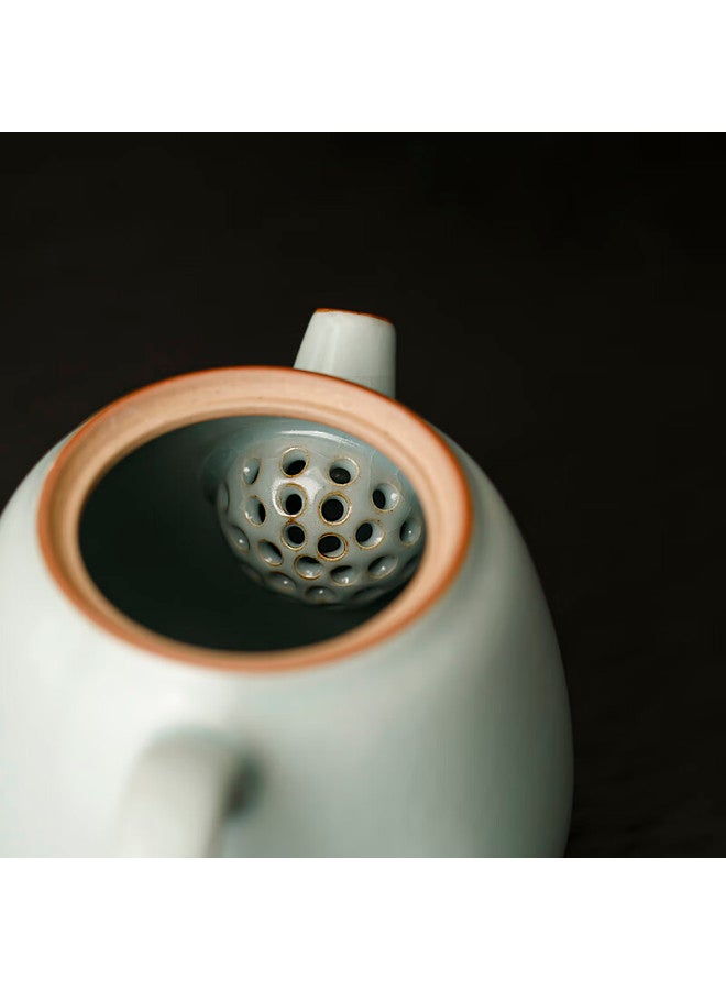 Tangfeng Li Guilian Ru Kiln Tea Set High-end Gift Tea Set Full Set Song Yun Mo Shang Huakai 13-piece Gift Box - Image 3