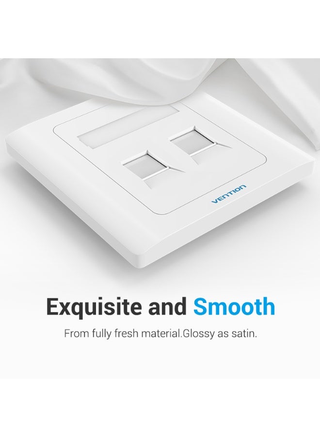 VENTION 2 Port keystone Jack Wall Plate White 86 Type Model # IFBW0 - Image 4