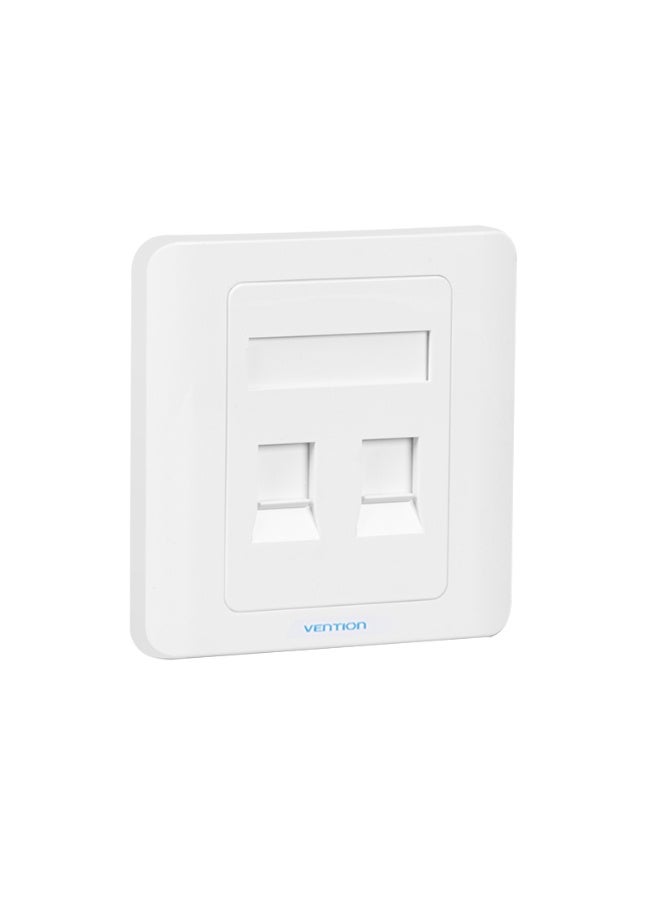 VENTION 2 Port keystone Jack Wall Plate White 86 Type Model # IFBW0 - Image 1