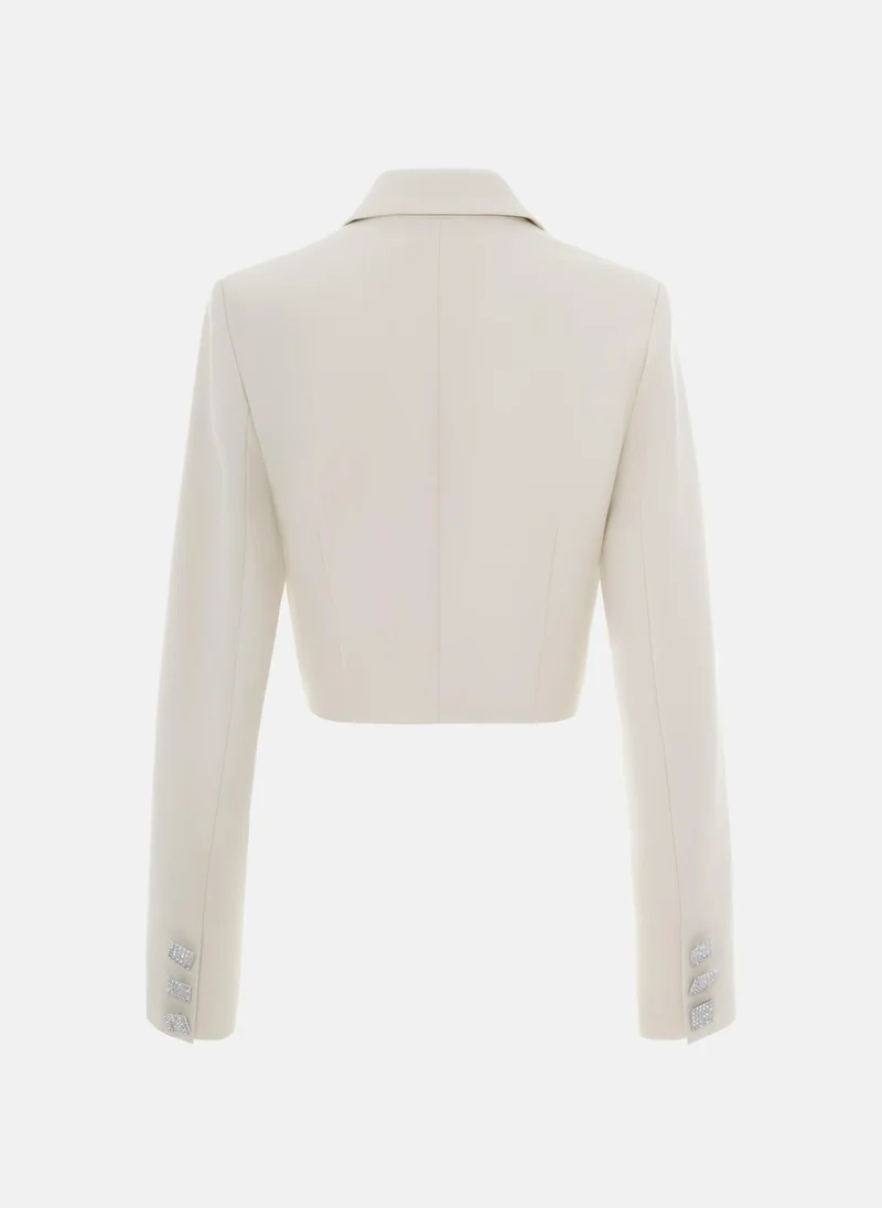 Lichi  Cropped jacket with rhinestone button for Women | Best Price UAE
