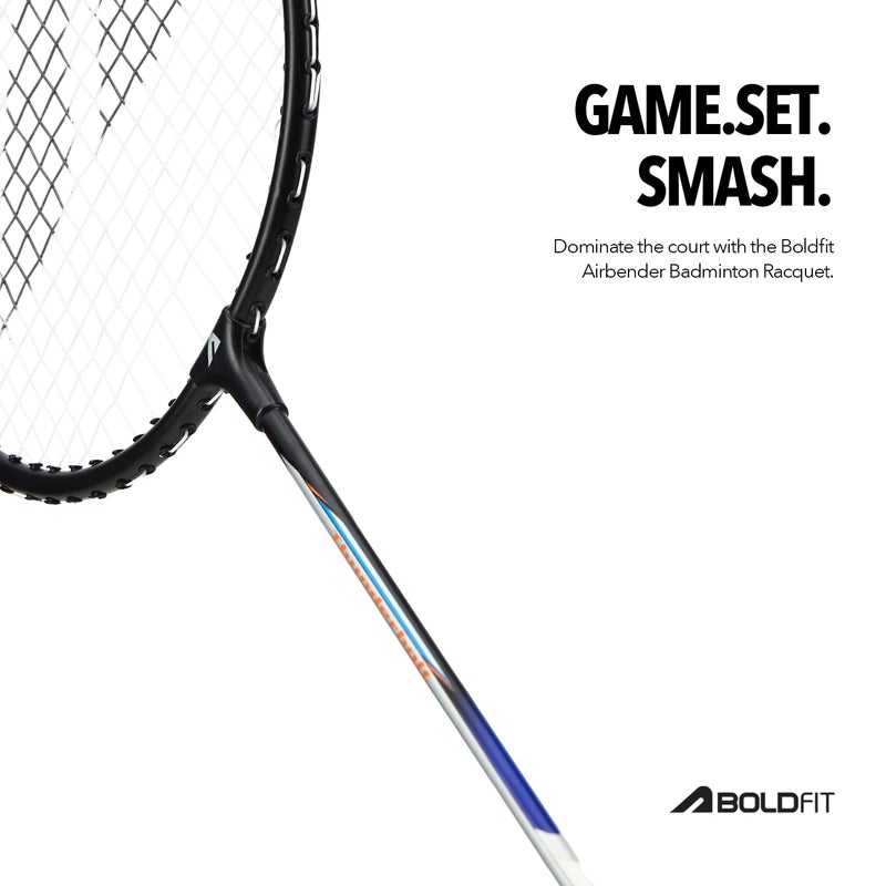 BOLDFIT Badminton Rackets Aluminium Badminton Racket with Full Cover Bag Standard Shuttle Bat Match Shuttle Bats Lightweight Badminton Shuttle Bat - Blue - Image 5