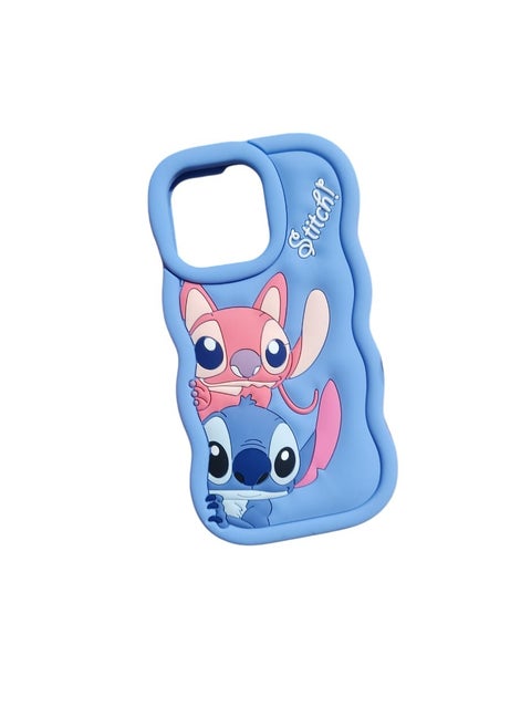 S T I T C H For Your phone ins soft rubber material Compatible with Apple Ipone 15 pro max - Blue