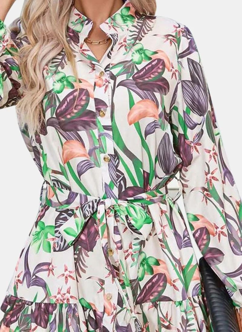 YUNIQEE Tropical Print Dress