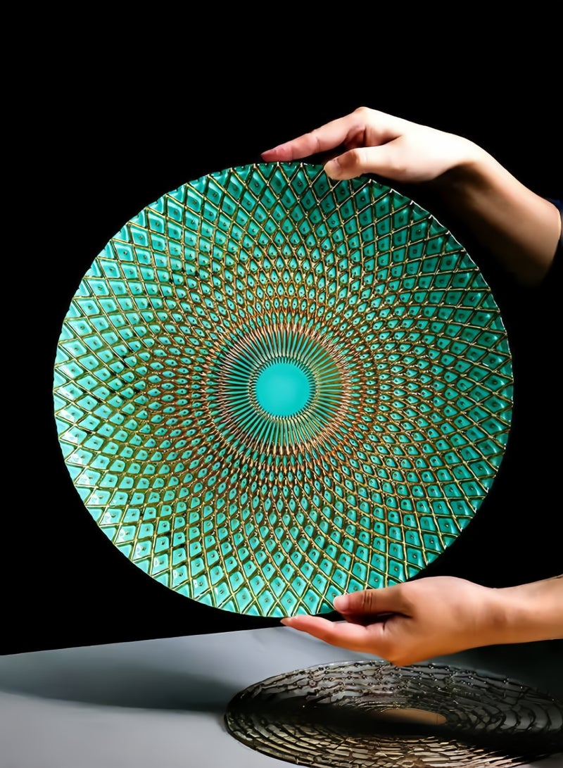 نيهاو مجموعة أطباق زجاجية مكونة من 6 قطع، تتضمن 6 × 13 بوصة، مجموعات أدوات مائدة، صديقة للمجمد/ صديقة للبيئة ودرجة الغذاء مع 3 ألوان، مناسبة للمنزل والحفلات وطبق الحلوى وطبق الفاكهة وطبق العشاء - 33 سم - Image 5