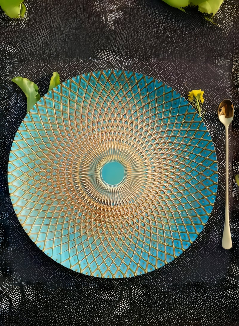 نيهاو مجموعة أطباق زجاجية مكونة من 6 قطع، تتضمن 6 × 13 بوصة، مجموعات أدوات مائدة، صديقة للمجمد/ صديقة للبيئة ودرجة الغذاء مع 3 ألوان، مناسبة للمنزل والحفلات وطبق الحلوى وطبق الفاكهة وطبق العشاء - 33 سم - Image 4