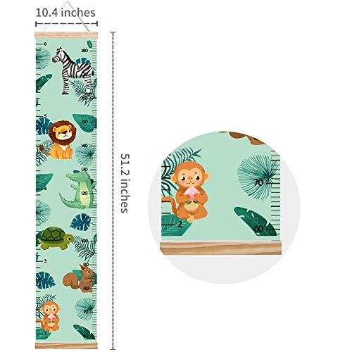 Lvpai Animals Growth Chart for Kids, Baby Height Chart, Canvas Height Measuring Rulers for Boys Girls (Animals 5) - Image 4