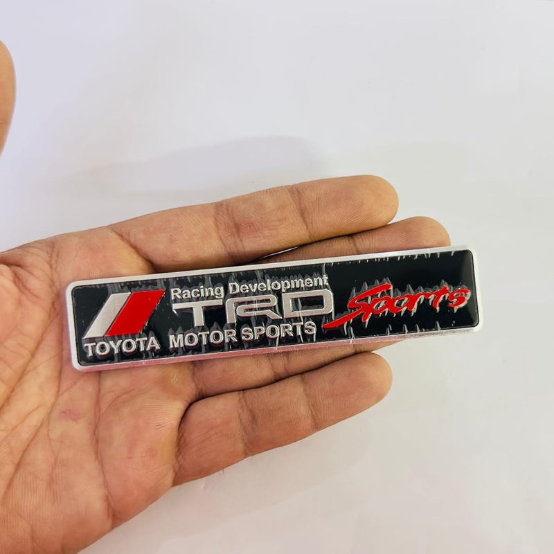 AUTO MT شعارات للسيارة والدراجة شعار معدني وشبكة شعار معدني، ملحقات السيارات لشعار 3D شارة ملصق رياضة السيارات ملصق جولة كبيرة. - Image 3