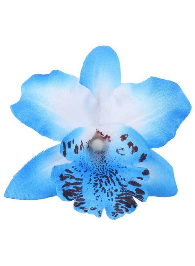 Quupy 12Pcs Bohemian Flower Hairpin Colourful Hawaiian Flowers Orchid Flower Crocodile Hair Clips For Lady Women Girls Bridal Wedding Party Beach Hair Style Accessories - Image 5