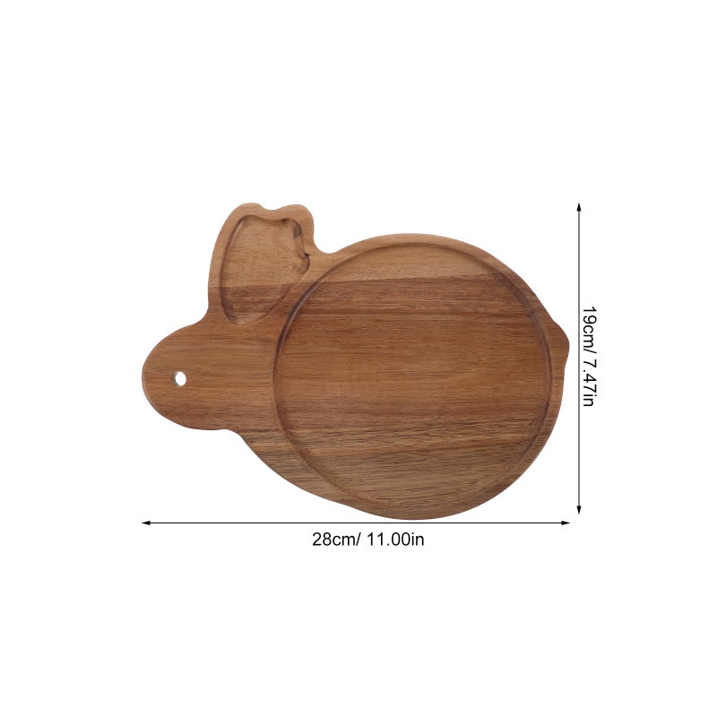 Shaped Charcuterie Board, Acacia Wood Serving Tray For Kitchen, Cheese & Charcuterie Platter For Snacks Desserts Fruit - Image 5