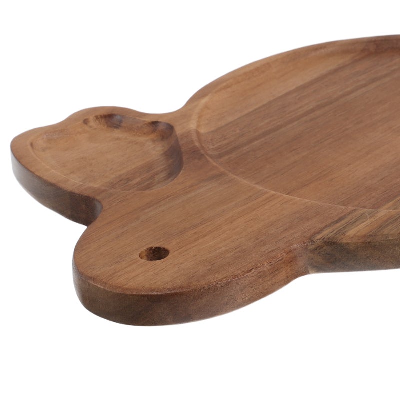 Shaped Charcuterie Board, Acacia Wood Serving Tray For Kitchen, Cheese & Charcuterie Platter For Snacks Desserts Fruit - Image 2