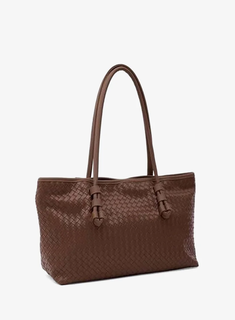 Shule Bags  Campana Woven Shoulder Bag Taba. for Women | Best Price UAE