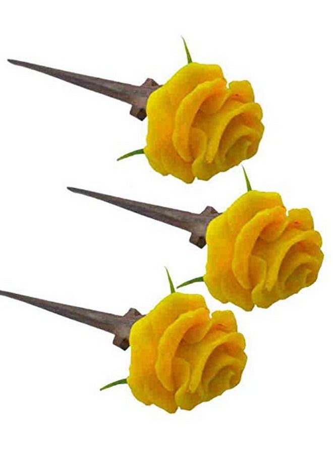 Unique Indian Crafts Unique Indian Craft judda pin/Handmade Brown Wooden Juda Pin with Wooden/Juda Pin Set for Women Girls Hair Accessories/for Women/Girls by Unique Indian Craft - Image 1