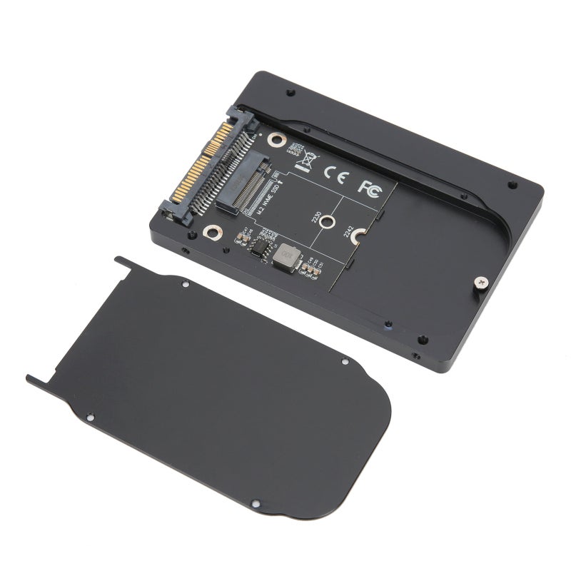 قاعدة تخزين U.2 SSD باللون الأسود مع غلاف من سبائك الألومنيوم: نقل بيانات سريع بنظام PCIe 3.0 - إمداد طبيعي مستقر من DC إلى DC، وواجهة SFF8639، ودعم مفتاح M.2 M لأجهزة سطح المكتب ولابتوب وأنظمة ويندوز و OS X ولينكس - Image 1