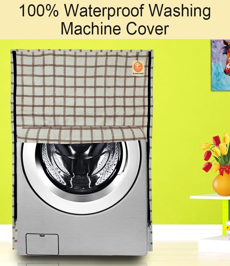 KANUSHI Industries® 100% Waterproof & Dustproof Front Load Automatic Washing Machine Cover (Suitable for 6 Kg, 6.5 kg, 7 kg, 7.5 kg) (VAR-WASMAC-NW-NEW-03-FRONT) - Image 2