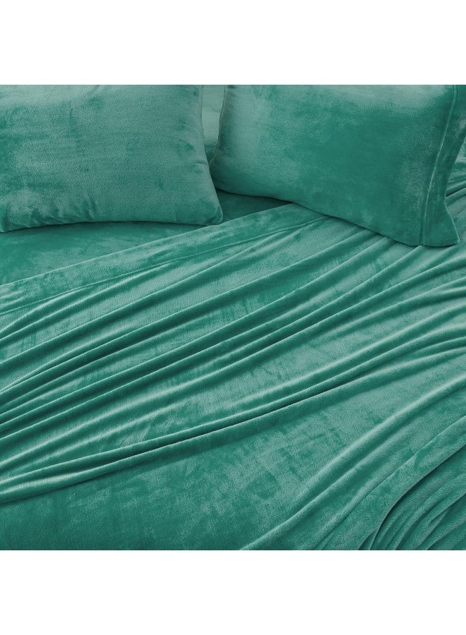 Great Bay Home Great Bay Home Micro Fleece Extra Soft Cozy Velvet Plush Solid Sheet Set  - Image 5
