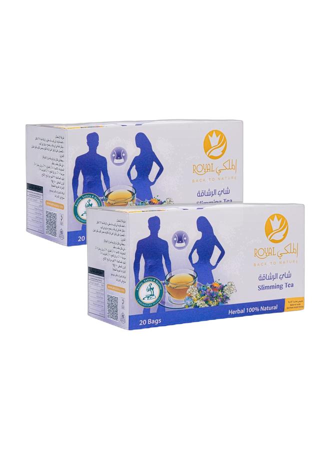 Al Malaky Royal Fitness Slimming Natural Herbal Tea  2 Pack Bundle (40 Bags) - Image 1