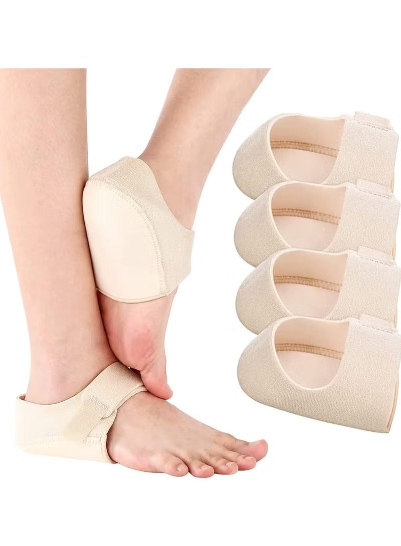 Heel Spur Inserts Gel Heel Pads, Heel Spur Bandages, Heel Protection Silicone Heel Protector, Suitable for Heel Analgesia / Stress Reduction, EU36-40 (Beige) - Image 4
